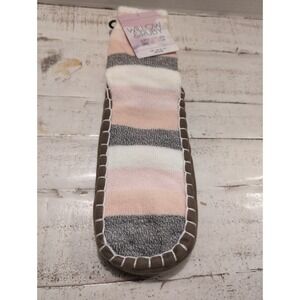 NWT Willow & Ruby Slipper Socks w/Suede Sole Bottoms Size 4-10.5